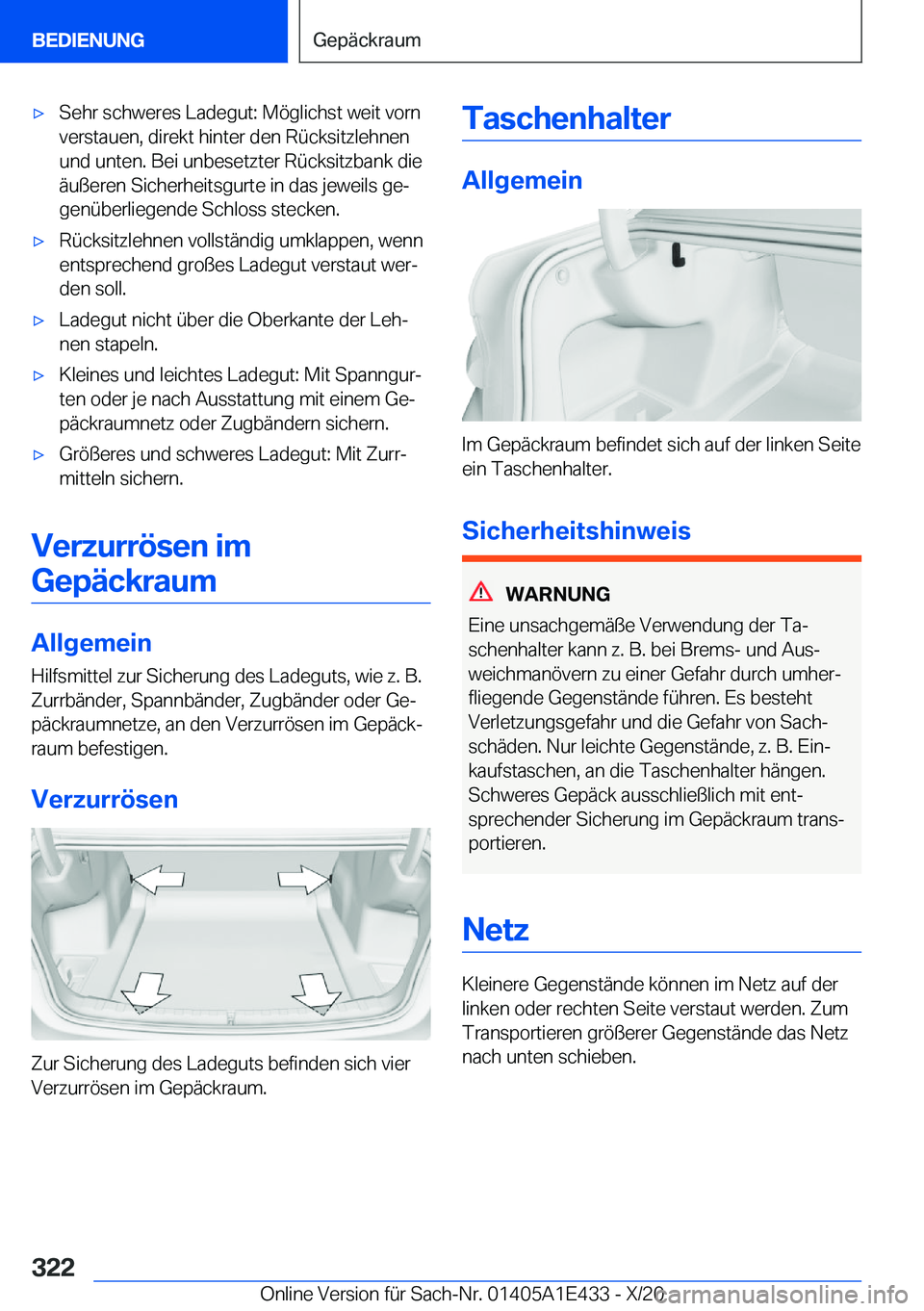 BMW M3 2021  Betriebsanleitungen (in German) 'x�S�e�h�r��s�c�h�w�e�r�e�s��L�a�d�e�g�u�t�:��M�