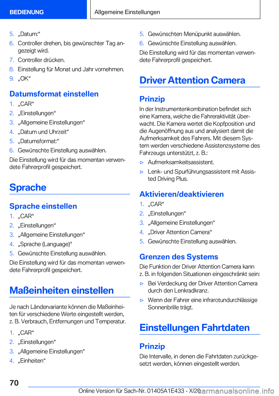 BMW M3 2021  Betriebsanleitungen (in German) �5�.x�D�a�t�u�m�:v�6�.�C�o�n�t�r�o�l�l�e�r��d�r�e�h�e�n�,��b�i�s��g�e�w�