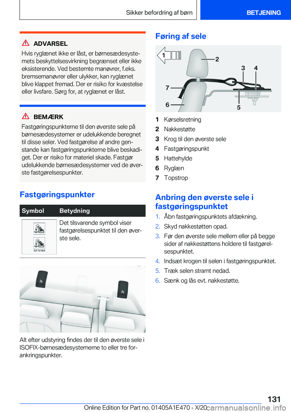 BMW M3 2021  InstruktionsbØger (in Danish) �A�D�V�A�R�S�E�L
�H�v�i�s��r�y�g�l�æ�n�e�t��i�k�k�e��e�r��l�å�s�t�,��e�r��b�