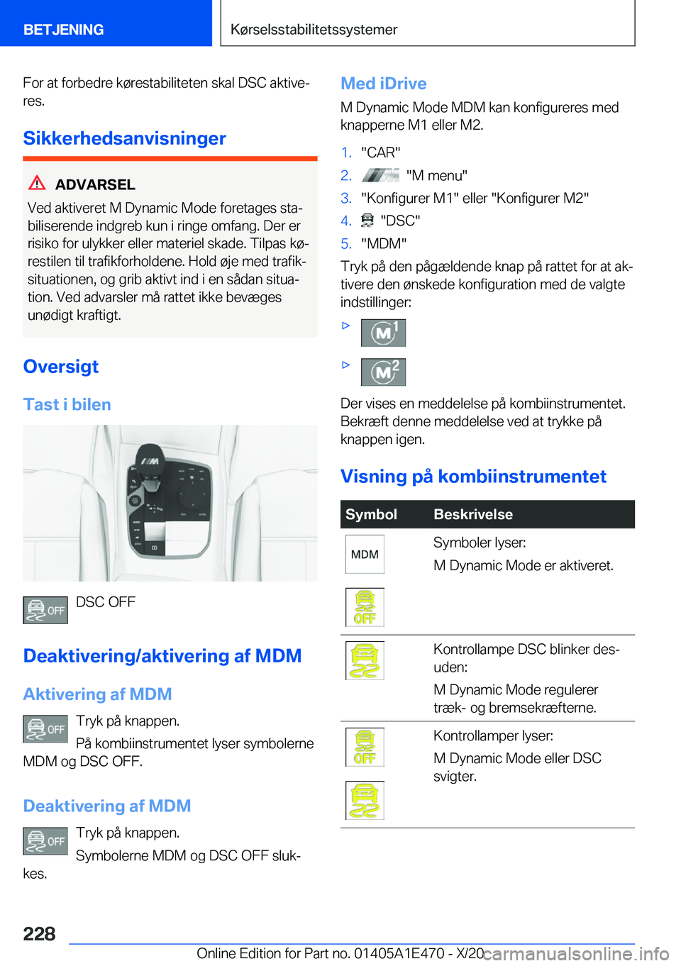 BMW M3 2021  InstruktionsbØger (in Danish) �F�o�r��a�t��f�o�r�b�e�d�r�e��k�