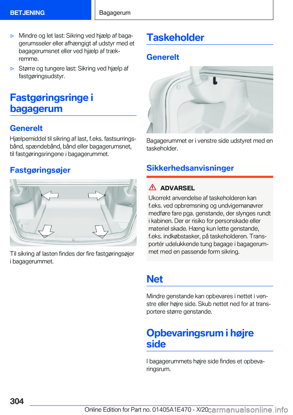 BMW M3 2021  InstruktionsbØger (in Danish) 'x�M�i�n�d�r�e��o�g��l�e�t��l�a�s�t�:��S�i�k�r�i�n�g��v�e�d��h�j�æ�l�p��a�f��b�a�g�aj�g�e�r�u�m�s�s�e�l�e�r��e�l�l�e�r��a�f�h�æ�n�g�i�g�t��a�f��u�d�s�t�y�r��m�e�d��e�t�b�a�g�a�g�e