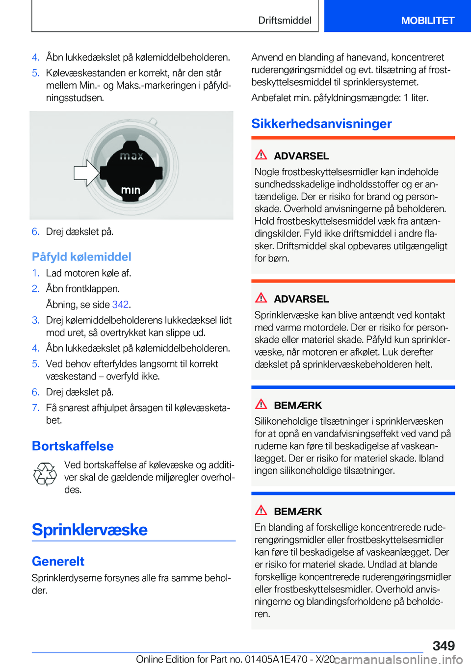 BMW M3 2021  InstruktionsbØger (in Danish) �4�.�Å�b�n��l�u�k�k�e�d�æ�k�s�l�e�t��p�å��k�