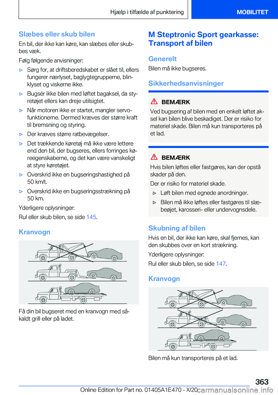 BMW M3 2021  InstruktionsbØger (in Danish) �S�l�æ�b�e�s��e�l�l�e�r��s�k�u�b��b�i�l�e�n�E�n��b�i�l�,��d�e�r��i�k�k�e��k�a�n��k�