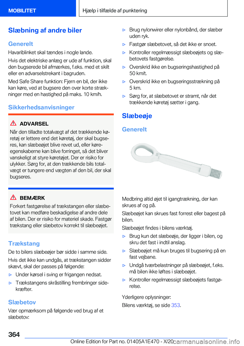 BMW M3 2021  InstruktionsbØger (in Danish) �S�l�æ�b�n�i�n�g��a�f��a�n�d�r�e��b�i�l�e�r
�G�e�n�e�r�e�l�t �H�a�v�a�r�i�b�l�i�n�k�e�t��s�k�a�l��t�æ�n�d�e�s��i��n�o�g�l�e��l�a�n�d�e�.
�H�v�i�s��d�e�t��e�l�e�k�t�r�i�s�k�e��a�n�l�æ�g�