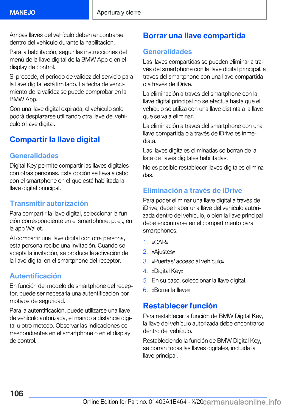 BMW M3 2021  Manuales de Empleo (in Spanish) �A�m�b�a�s��l�l�a�v�e�s��d�e�l��v�e�h�