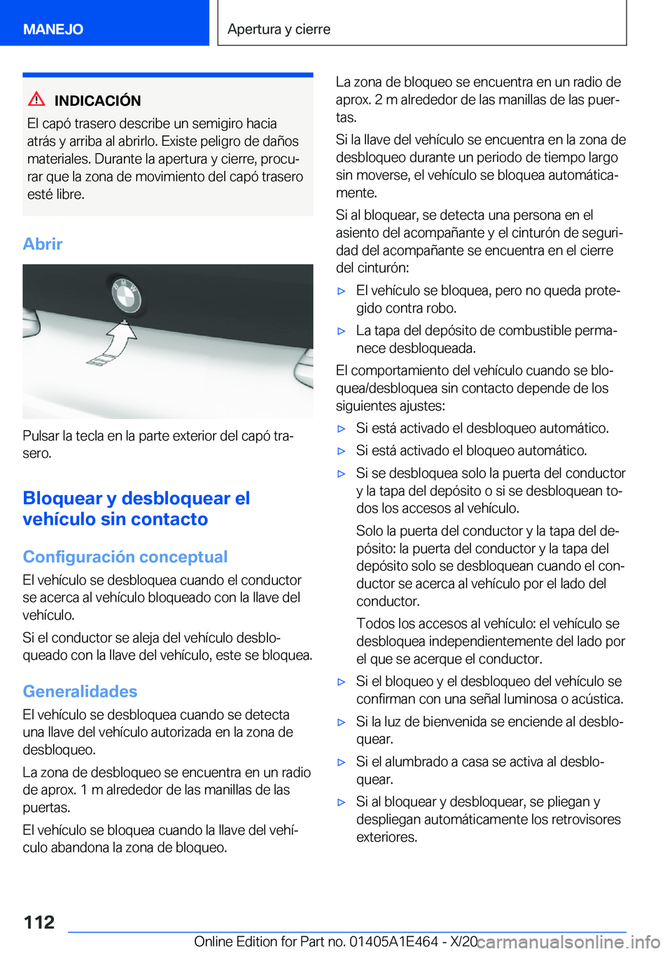 BMW M3 2021  Manuales de Empleo (in Spanish) �I�N�D�I�C�A�C�I�