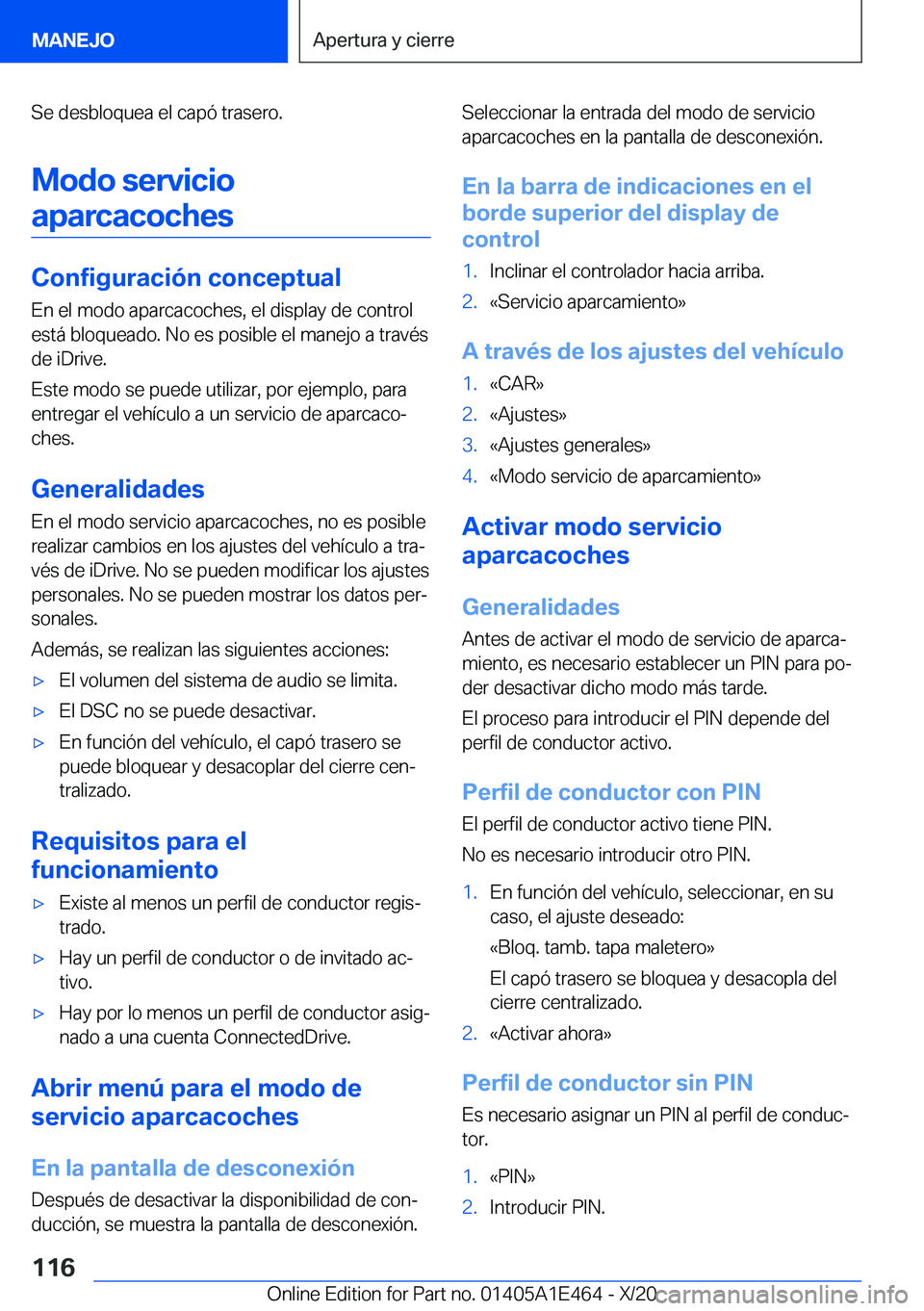 BMW M3 2021  Manuales de Empleo (in Spanish) �S�e��d�e�s�b�l�o�q�u�e�a��e�l��c�a�p�