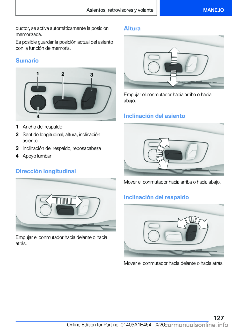 BMW M3 2021  Manuales de Empleo (in Spanish) �d�u�c�t�o�r�,��s�e��a�c�t�i�v�a��a�u�t�o�m�