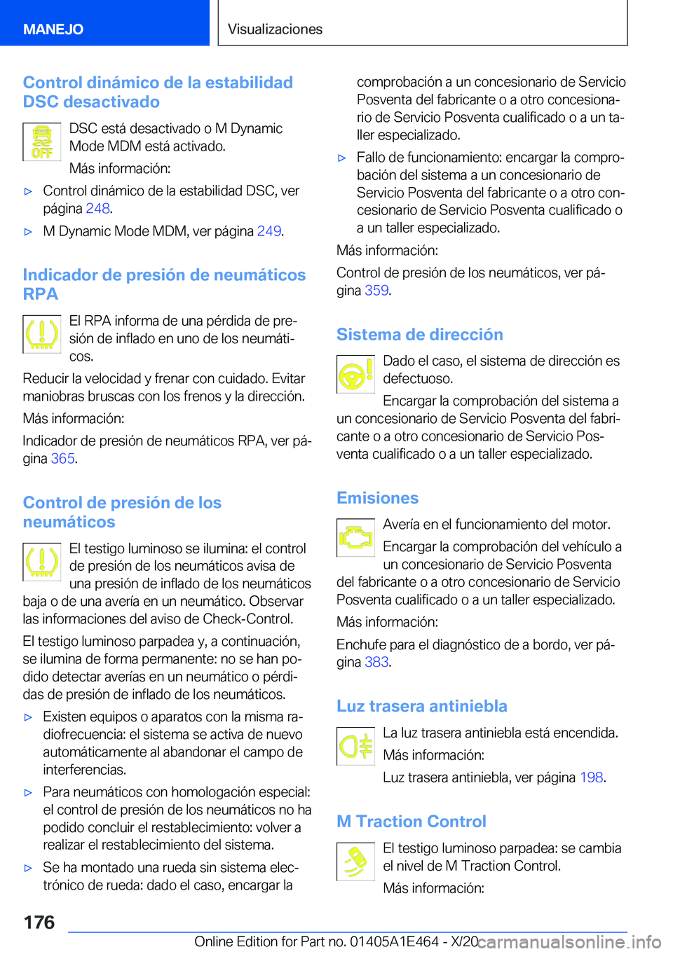 BMW M3 2021  Manuales de Empleo (in Spanish) �C�o�n�t�r�o�l��d�i�n�