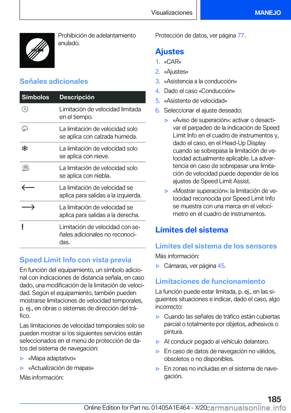 BMW M3 2021  Manuales de Empleo (in Spanish) �P�r�o�h�i�b�i�c�i�