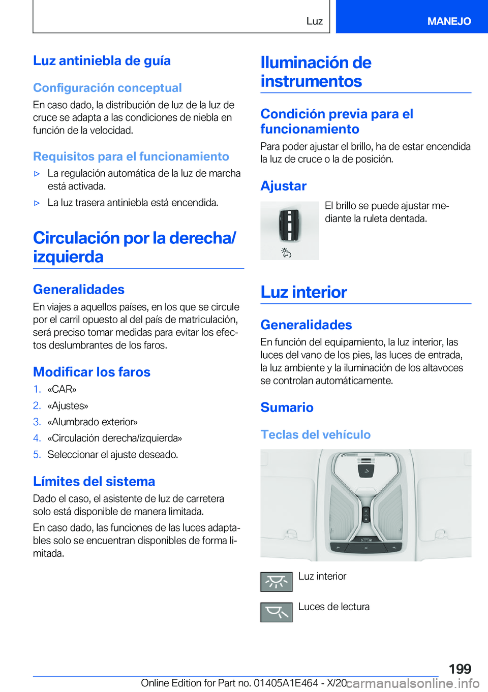 BMW M3 2021  Manuales de Empleo (in Spanish) �L�u�z��a�n�t�i�n�i�e�b�l�a��d�e��g�u�