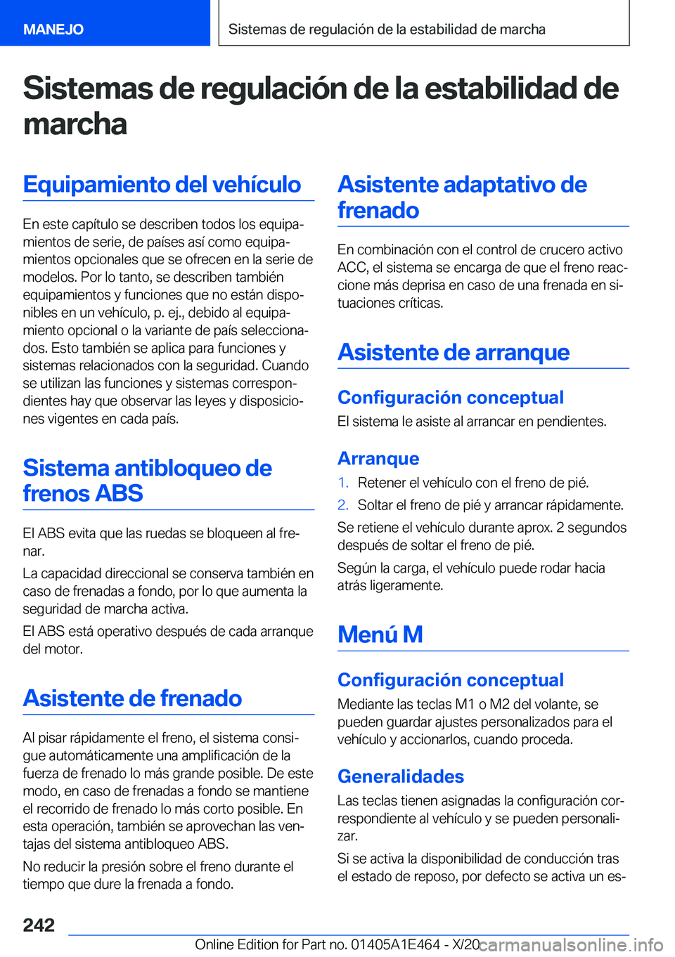 BMW M3 2021  Manuales de Empleo (in Spanish) �S�i�s�t�e�m�a�s��d�e��r�e�g�u�l�a�c�i�