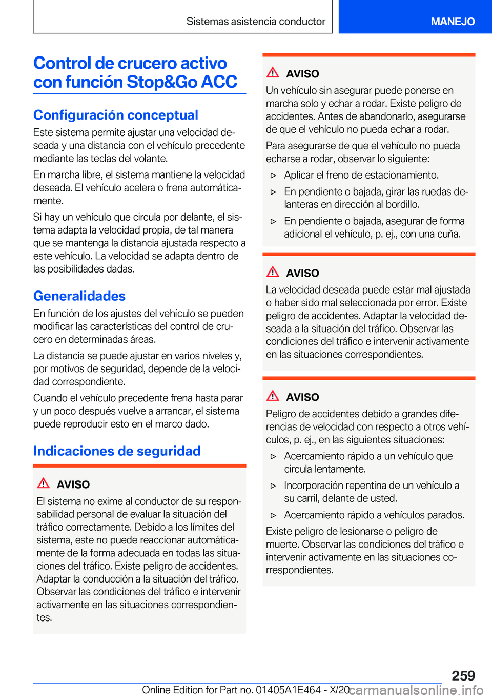 BMW M3 2021  Manuales de Empleo (in Spanish) �C�o�n�t�r�o�l��d�e��c�r�u�c�e�r�o��a�c�t�i�v�o�c�o�n��f�u�n�c�i�