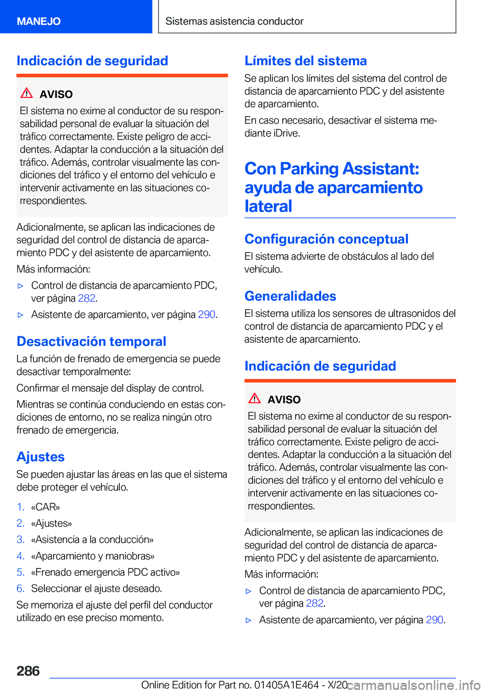 BMW M3 2021  Manuales de Empleo (in Spanish) �I�n�d�i�c�a�c�i�