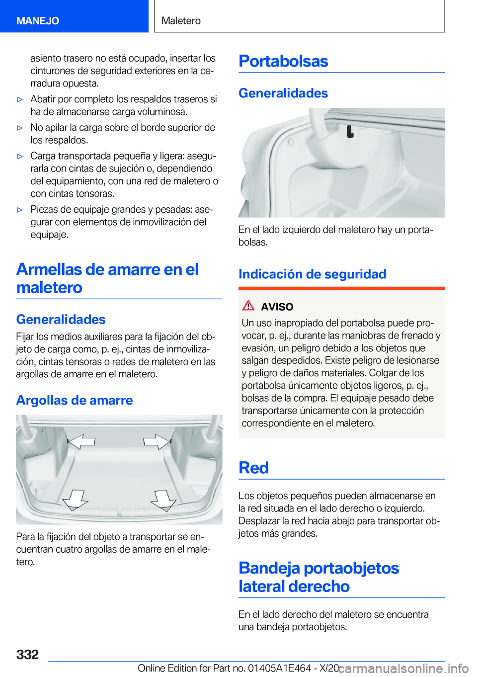 BMW M3 2021  Manuales de Empleo (in Spanish) �a�s�i�e�n�t�o��t�r�a�s�e�r�o��n�o��e�s�t�