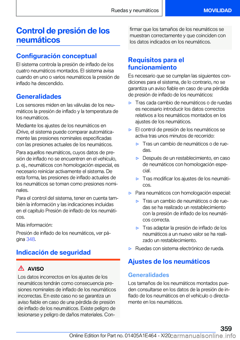 BMW M3 2021  Manuales de Empleo (in Spanish) �C�o�n�t�r�o�l��d�e��p�r�e�s�i�