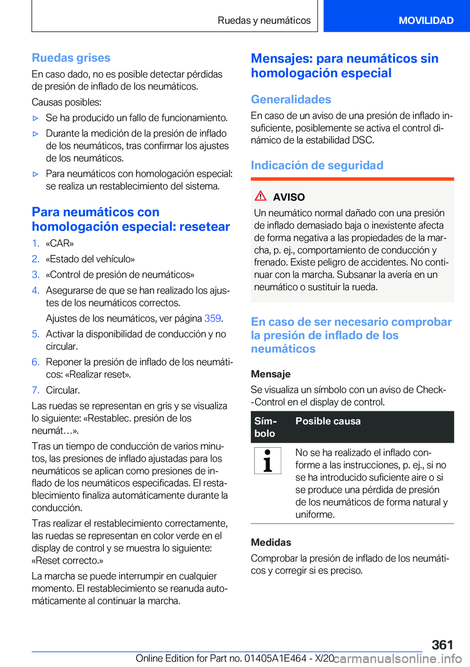 BMW M3 2021  Manuales de Empleo (in Spanish) �R�u�e�d�a�s��g�r�i�s�e�s
�E�n��c�a�s�o��d�a�d�o�,��n�o��e�s��p�o�s�i�b�l�e��d�e�t�e�c�t�a�r��p�