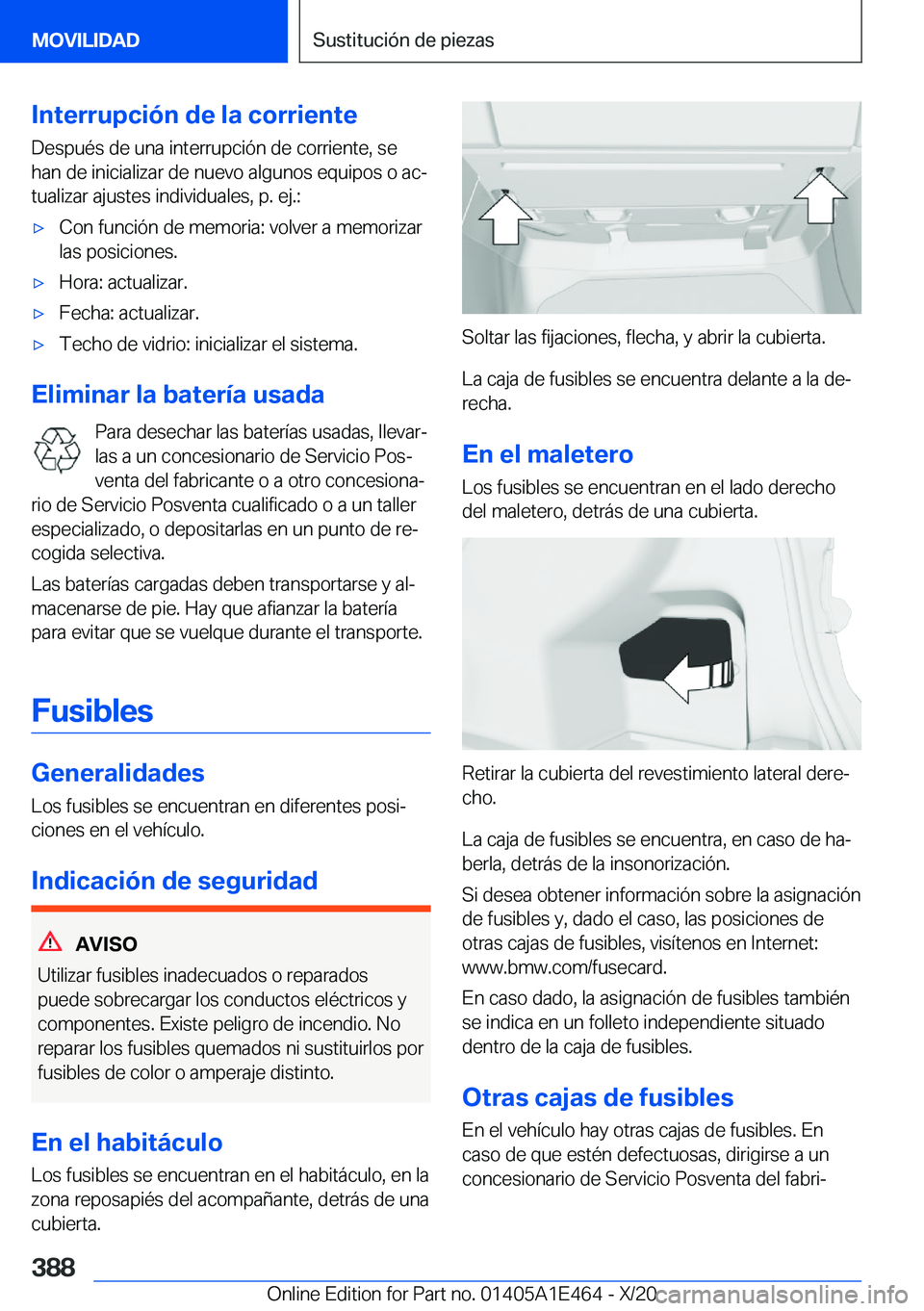 BMW M3 2021  Manuales de Empleo (in Spanish) �I�n�t�e�r�r�u�p�c�i�
