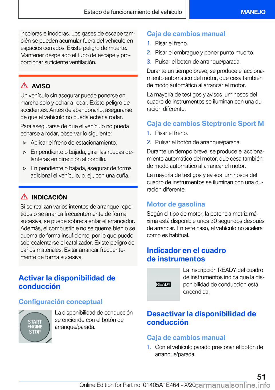BMW M3 2021  Manuales de Empleo (in Spanish) �i�n�c�o�l�o�r�a�s��e��i�n�o�d�o�r�a�s�.��L�o�s��g�a�s�e�s��d�e��e�s�c�a�p�e��t�a�mª�b�i�
