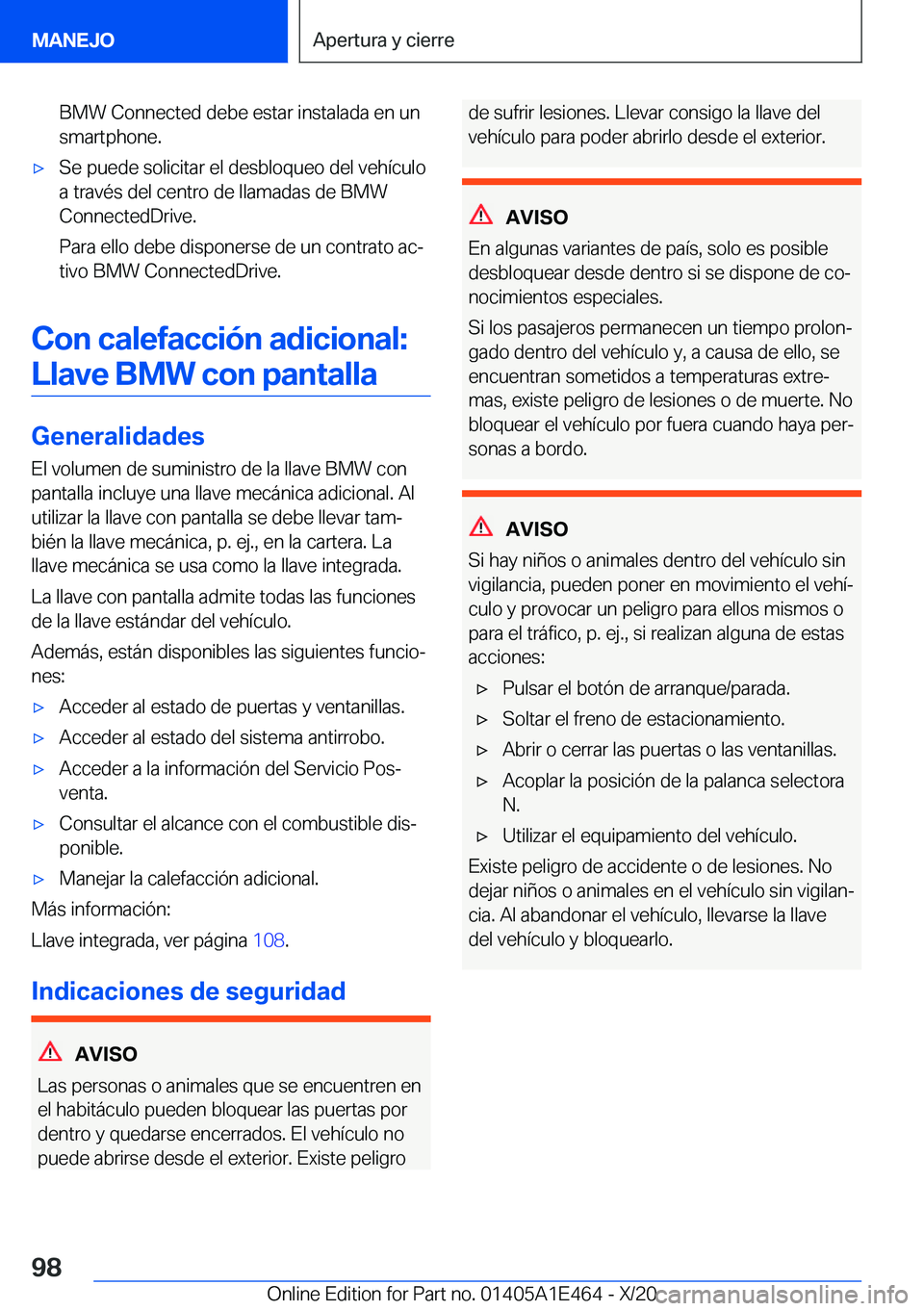 BMW M3 2021  Manuales de Empleo (in Spanish) �B�M�W��C�o�n�n�e�c�t�e�d��d�e�b�e��e�s�t�a�r��i�n�s�t�a�l�a�d�a��e�n��u�n�s�m�a�r�t�p�h�o�n�e�.x�S�e��p�u�e�d�e��s�o�l�i�c�i�t�a�r��e�l��d�e�s�b�l�o�q�u�e�o��d�e�l��v�e�h�