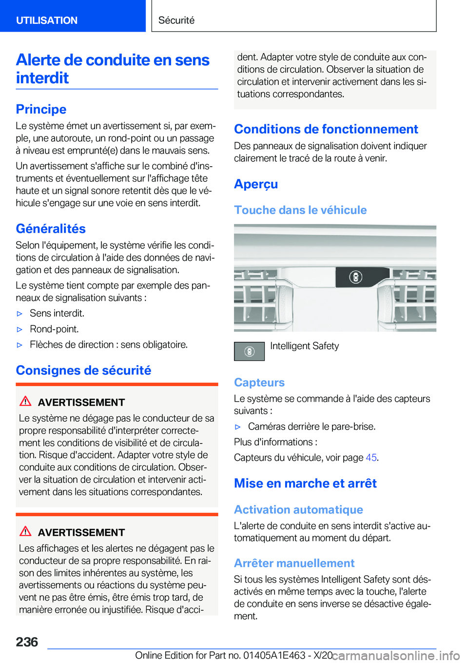 BMW M3 2021  Notices Demploi (in French) �A�l�e�r�t�e��d�e��c�o�n�d�u�i�t�e��e�n��s�e�n�s�i�n�t�e�r�d�i�t
�P�r�i�n�c�i�p�e
�L�e��s�y�s�t�è�m�e��é�m�e�t��u�n��a�v�e�r�t�i�s�s�e�m�e�n�t��s�i�,��p�a�r��e�x�e�mj �p�l�e�,��u�n�e��