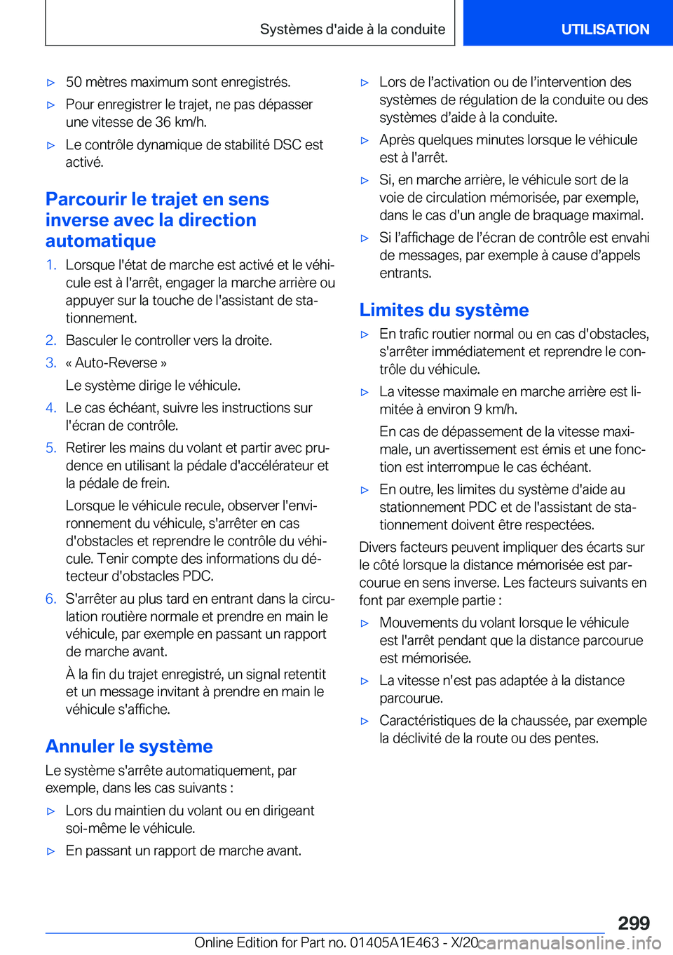 BMW M3 2021  Notices Demploi (in French) 'x�5�0��m�è�t�r�e�s��m�a�x�i�m�u�m��s�o�n�t��e�n�r�e�g�i�s�t�r�é�s�.'x�P�o�u�r��e�n�r�e�g�i�s�t�r�e�r��l�e��t�r�a�j�e�t�,��n�e��p�a�s��d�é�p�a�s�s�e�r
�u�n�e��v�i�t�e�s�s�e��d�e