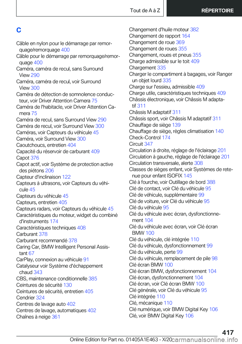 BMW M3 2021  Notices Demploi (in French) �C�C�