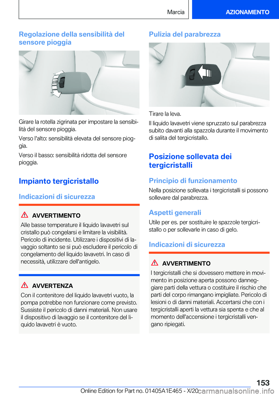 BMW M3 2021  Libretti Di Uso E manutenzione (in Italian) �R�e�g�o�l�a�z�i�o�n�e��d�e�l�l�a��s�e�n�s�i�b�i�l�i�t�