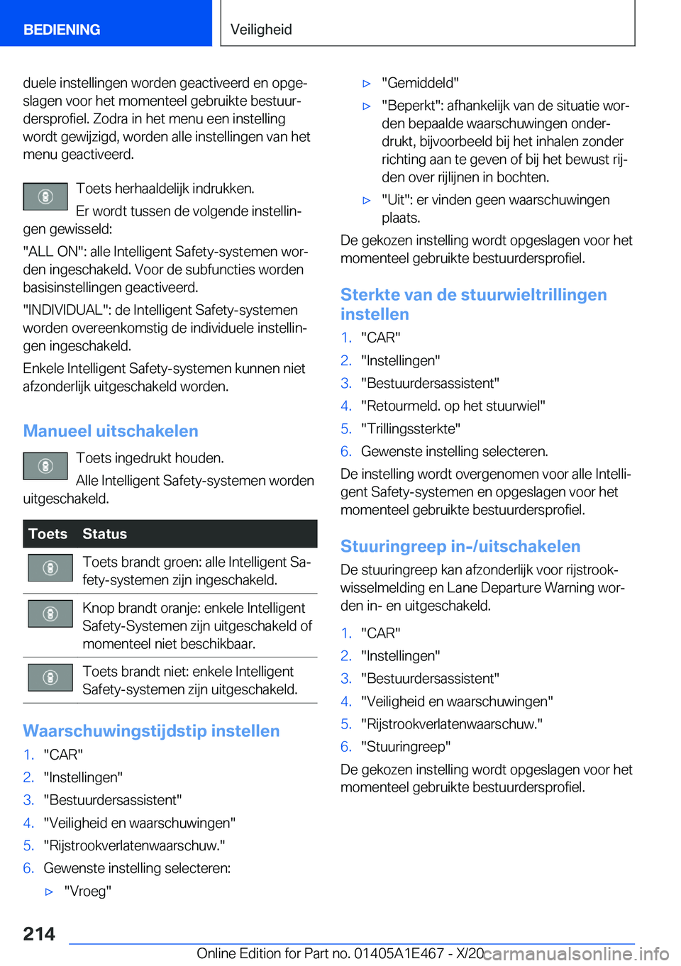 BMW M3 2021  Instructieboekjes (in Dutch) �d�u�e�l�e��i�n�s�t�e�l�l�i�n�g�e�n��w�o�r�d�e�n��g�e�a�c�t�i�v�e�e�r�d��e�n��o�p�g�ej�s�l�a�g�e�n��v�o�o�r��h�e�t��m�o�m�e�n�t�e�e�l��g�e�b�r�u�i�k�t�e��b�e�s�t�u�u�rj�d�e�r�s�p�r�o�f�i�e