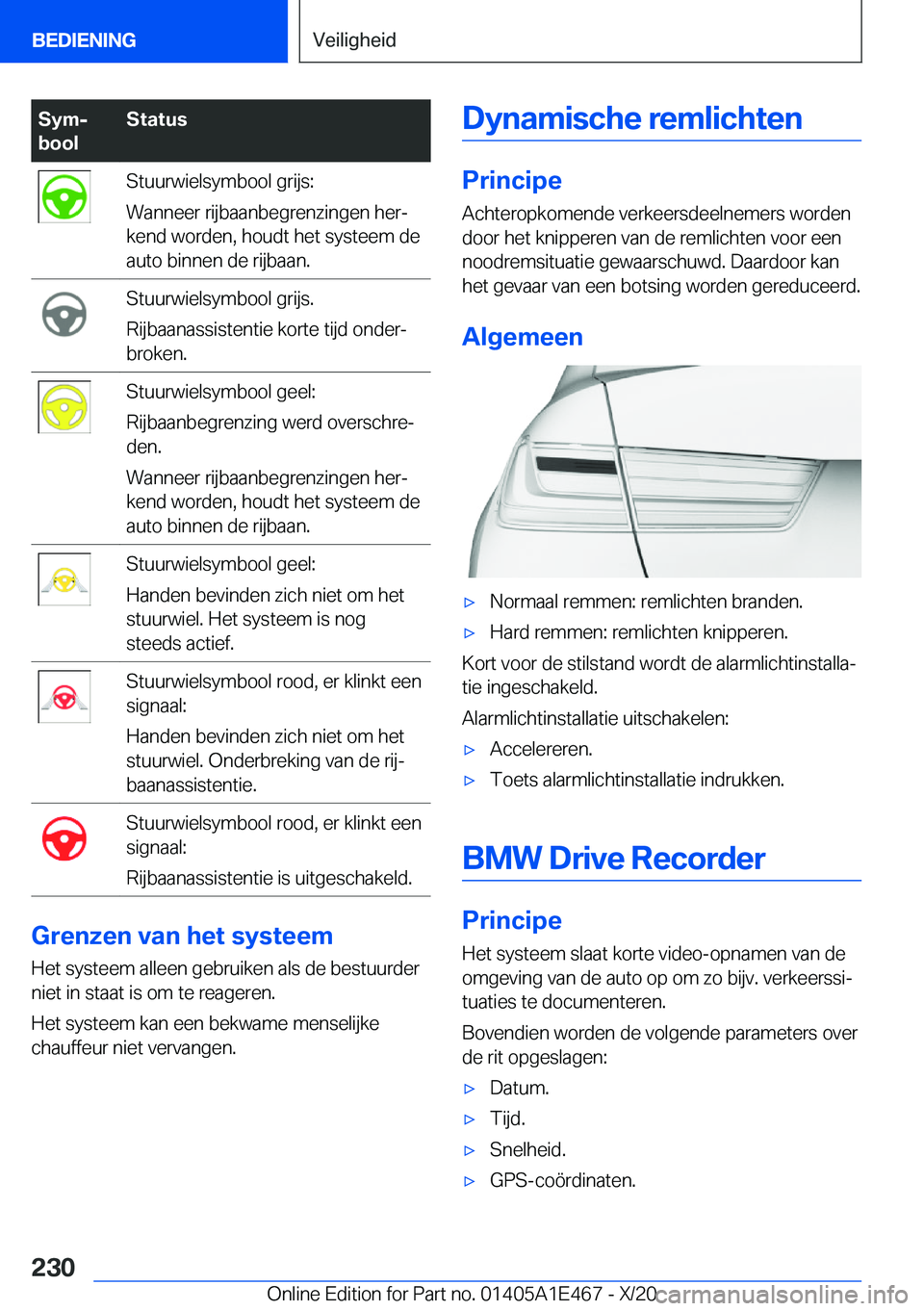 BMW M3 2021  Instructieboekjes (in Dutch) �S�y�mj
�b�o�o�l�S�t�a�t�u�s�S�t�u�u�r�w�i�e�l�s�y�m�b�o�o�l��g�r�i�j�s�:
�W�a�n�n�e�e�r��r�i�j�b�a�a�n�b�e�g�r�e�n�z�i�n�g�e�n��h�e�rj
�k�e�n�d��w�o�r�d�e�n�,��h�o�u�d�t��h�e�t��s�y�s�t�e�e�