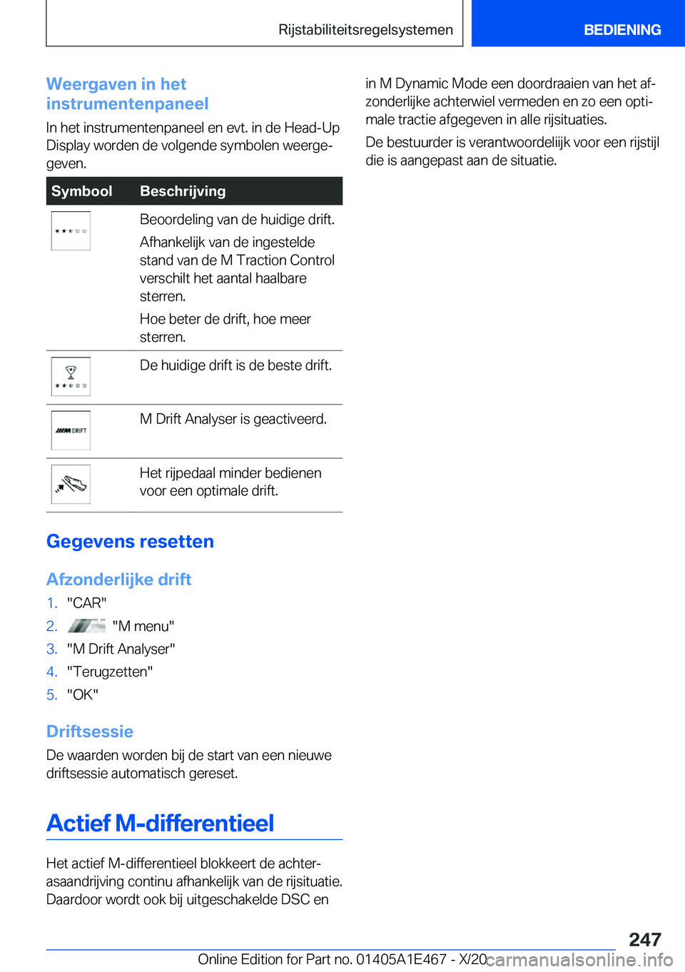 BMW M3 2021  Instructieboekjes (in Dutch) �W�e�e�r�g�a�v�e�n��i�n��h�e�t
�i�n�s�t�r�u�m�e�n�t�e�n�p�a�n�e�e�l
�I�n��h�e�t��i�n�s�t�r�u�m�e�n�t�e�n�p�a�n�e�e�l��e�n��e�v�t�.��i�n��d�e��H�e�a�d�-�U�p
�D�i�s�p�l�a�y��w�o�r�d�e�n��d�e�