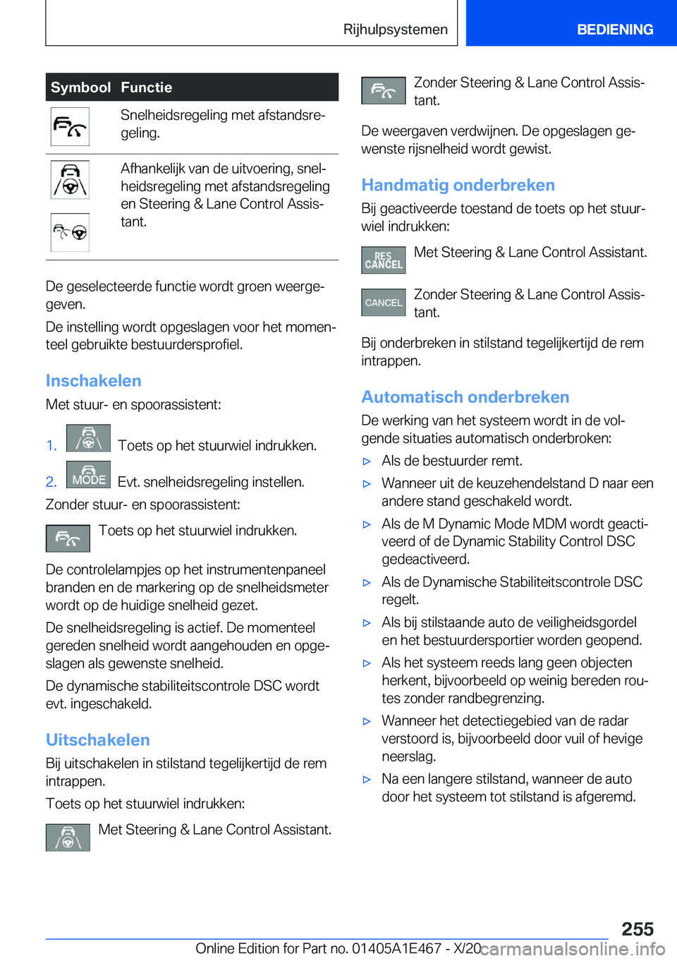 BMW M3 2021  Instructieboekjes (in Dutch) �S�y�m�b�o�o�l�F�u�n�c�t�i�e�S�n�e�l�h�e�i�d�s�r�e�g�e�l�i�n�g��m�e�t��a�f�s�t�a�n�d�s�r�ej
�g�e�l�i�n�g�.�A�f�h�a�n�k�e�l�i�j�k��v�a�n��d�e��u�i�t�v�o�e�r�i�n�g�,��s�n�e�lj
�h�e�i�d�s�r�e�g�e
