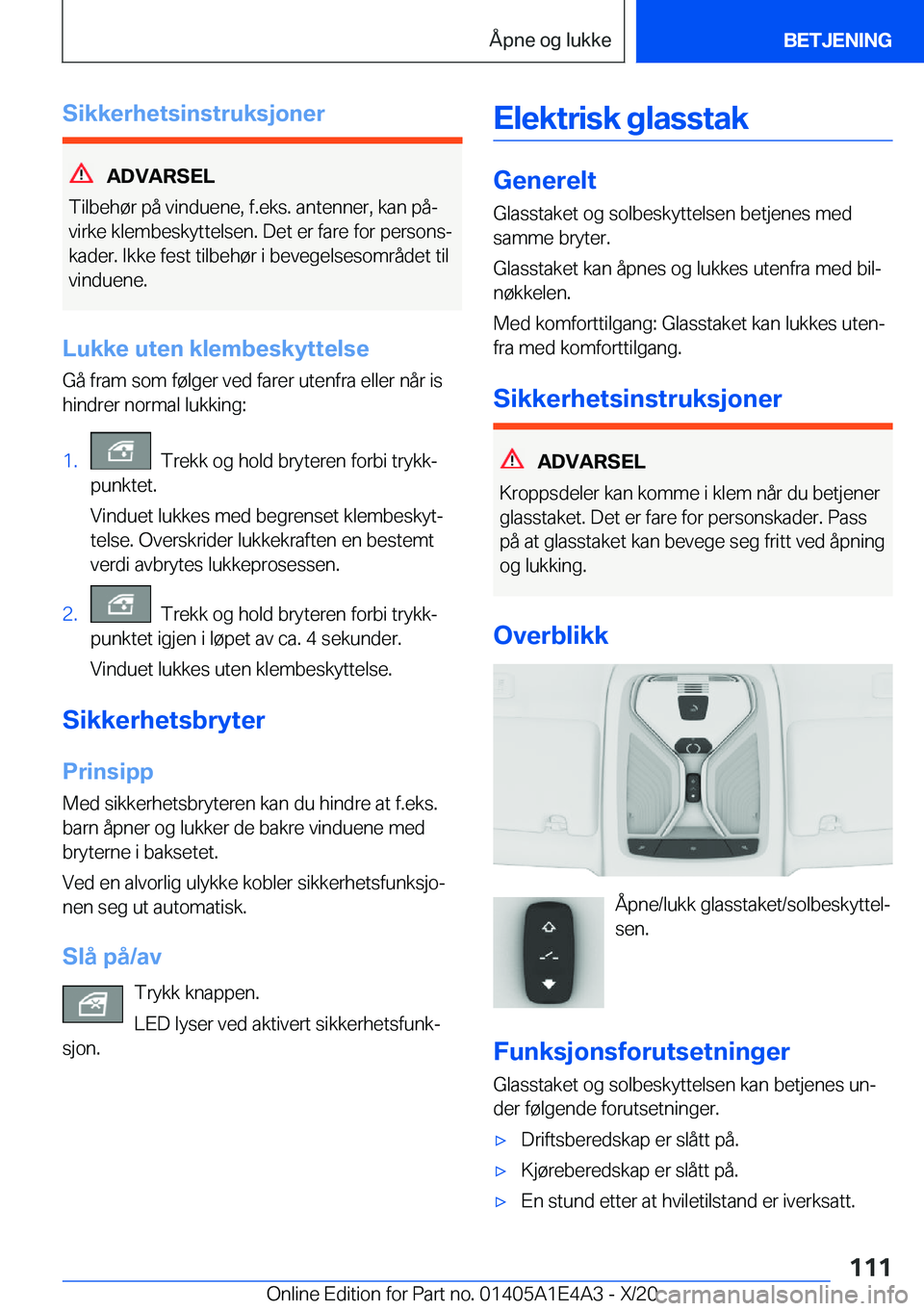 BMW M3 2021  InstruksjonsbØker (in Norwegian) �S�i�k�k�e�r�h�e�t�s�i�n�s�t�r�u�k�s�j�o�n�e�r
�A�D�V�A�R�S�E�L
�T�i�l�b�e�h�