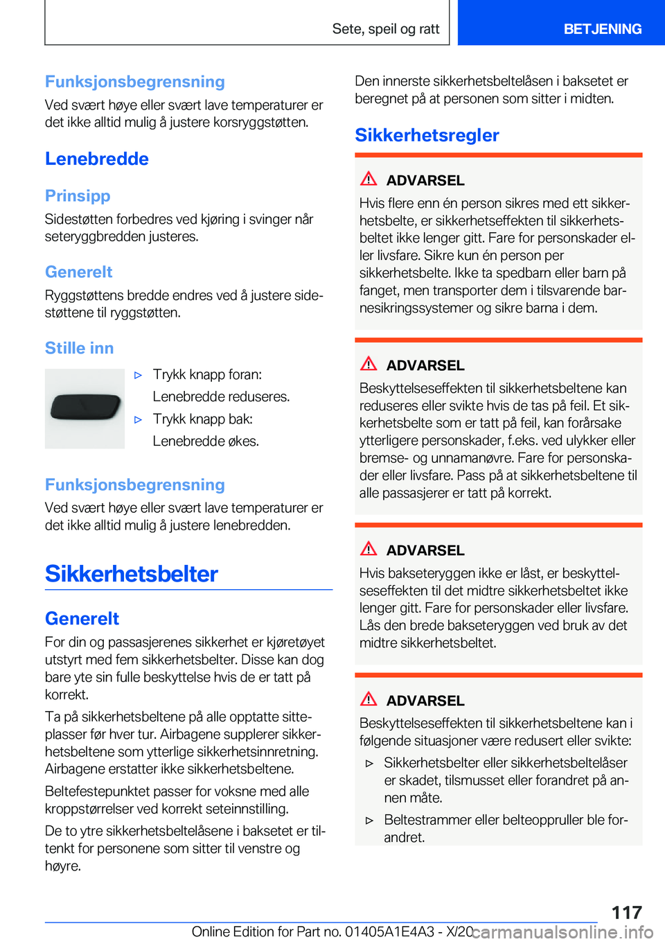 BMW M3 2021  InstruksjonsbØker (in Norwegian) �F�u�n�k�s�j�o�n�s�b�e�g�r�e�n�s�n�i�n�g
�V�e�d��s�v�æ�r�t��h�