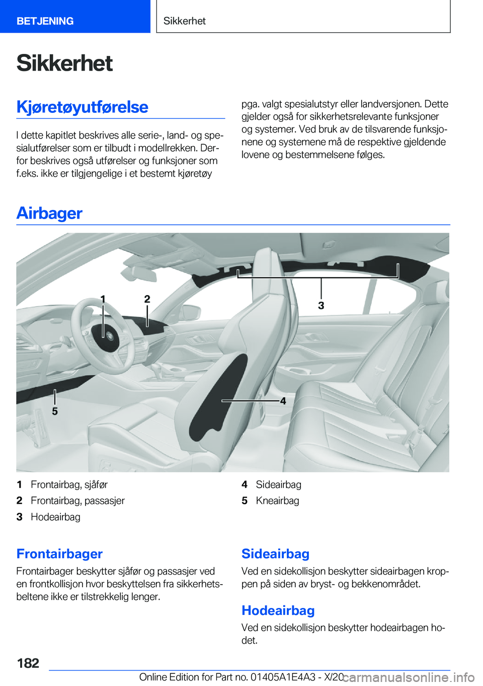 BMW M3 2021  InstruksjonsbØker (in Norwegian) �S�i�k�k�e�r�h�e�t�K�j�