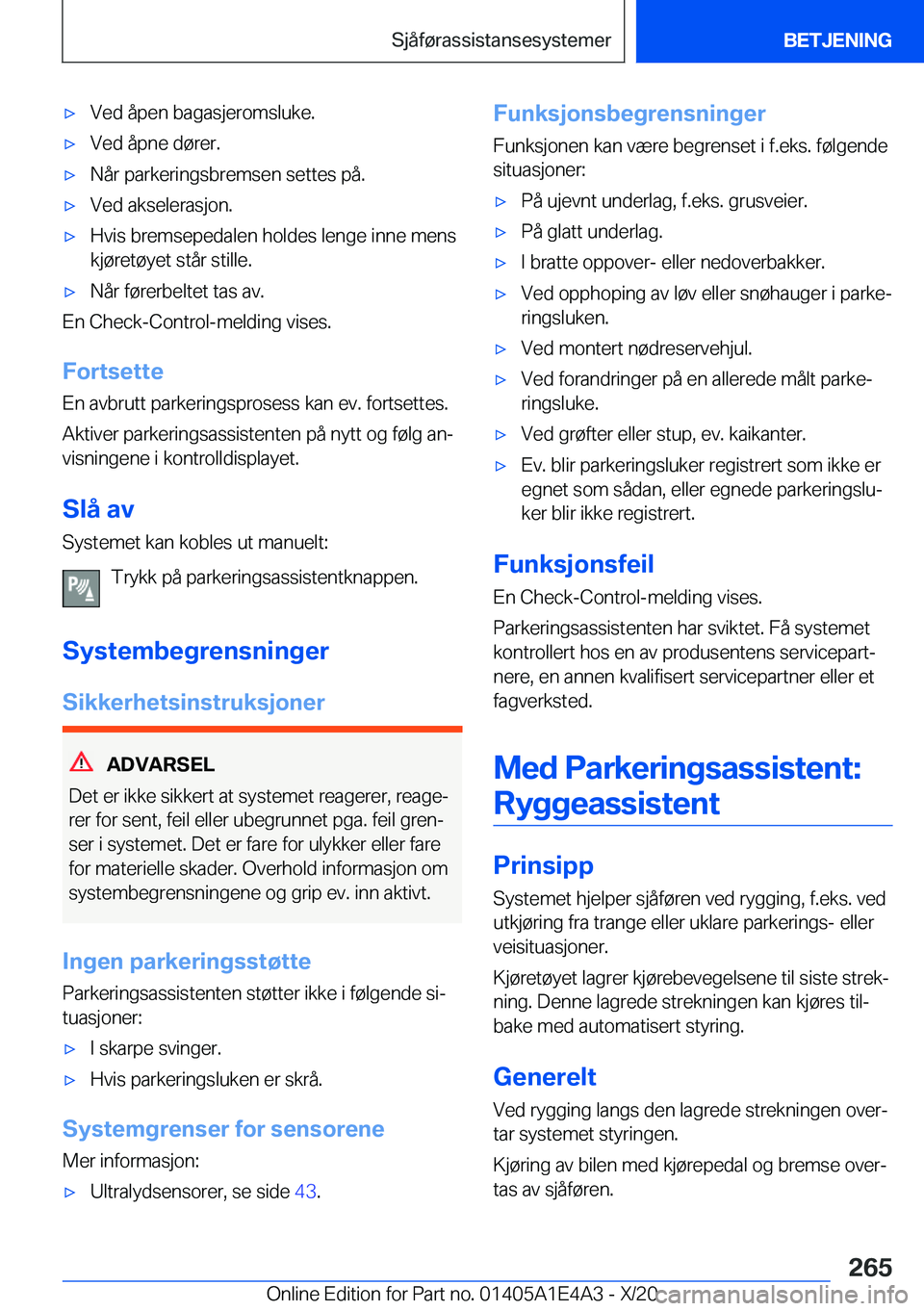 BMW M3 2021  InstruksjonsbØker (in Norwegian) 'x�V�e�d��å�p�e�n��b�a�g�a�s�j�e�r�o�m�s�l�u�k�e�.'x�V�e�d��å�p�n�e��d�
