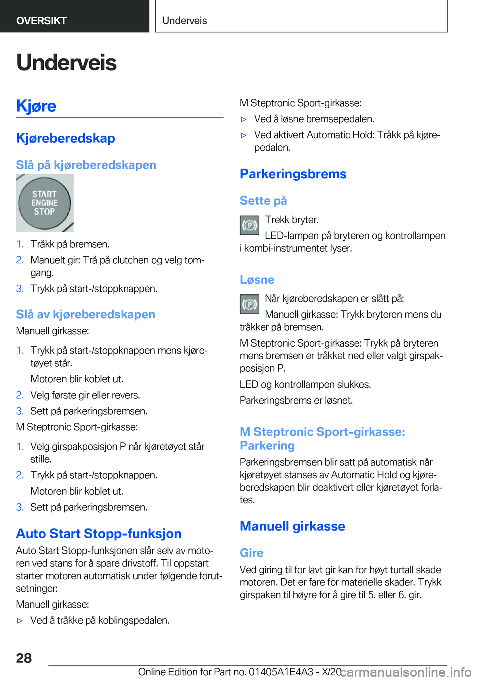 BMW M3 2021  InstruksjonsbØker (in Norwegian) �U�n�d�e�r�v�e�i�s�K�j�