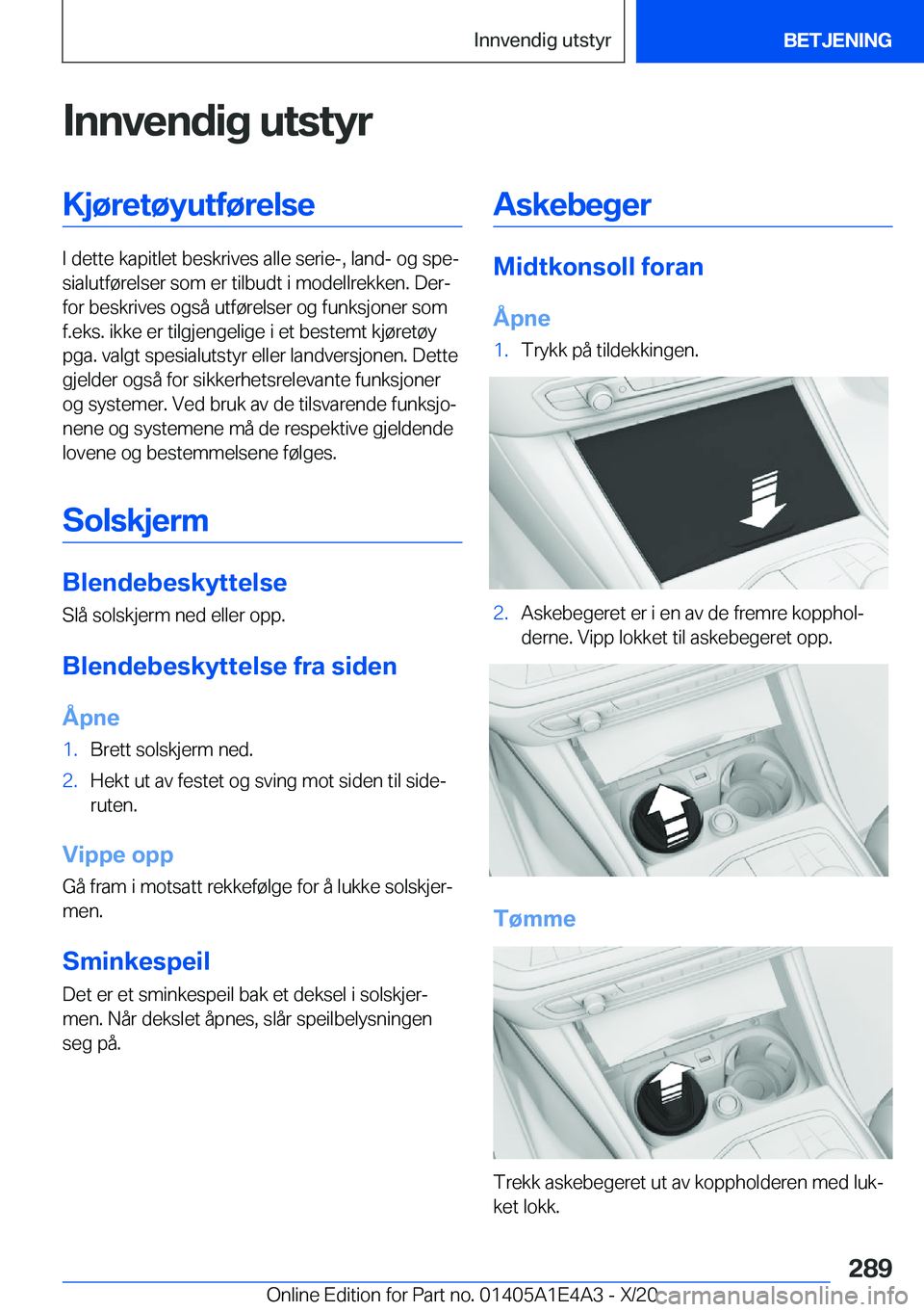 BMW M3 2021  InstruksjonsbØker (in Norwegian) �I�n�n�v�e�n�d�i�g��u�t�s�t�y�r�K�j�