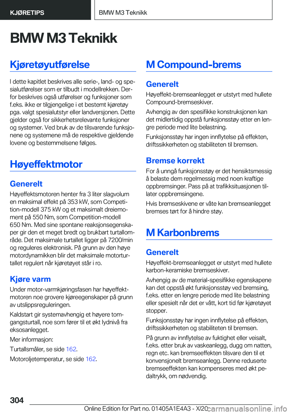 BMW M3 2021  InstruksjonsbØker (in Norwegian) �B�M�W��M�3��T�e�k�n�i�k�k�K�j�