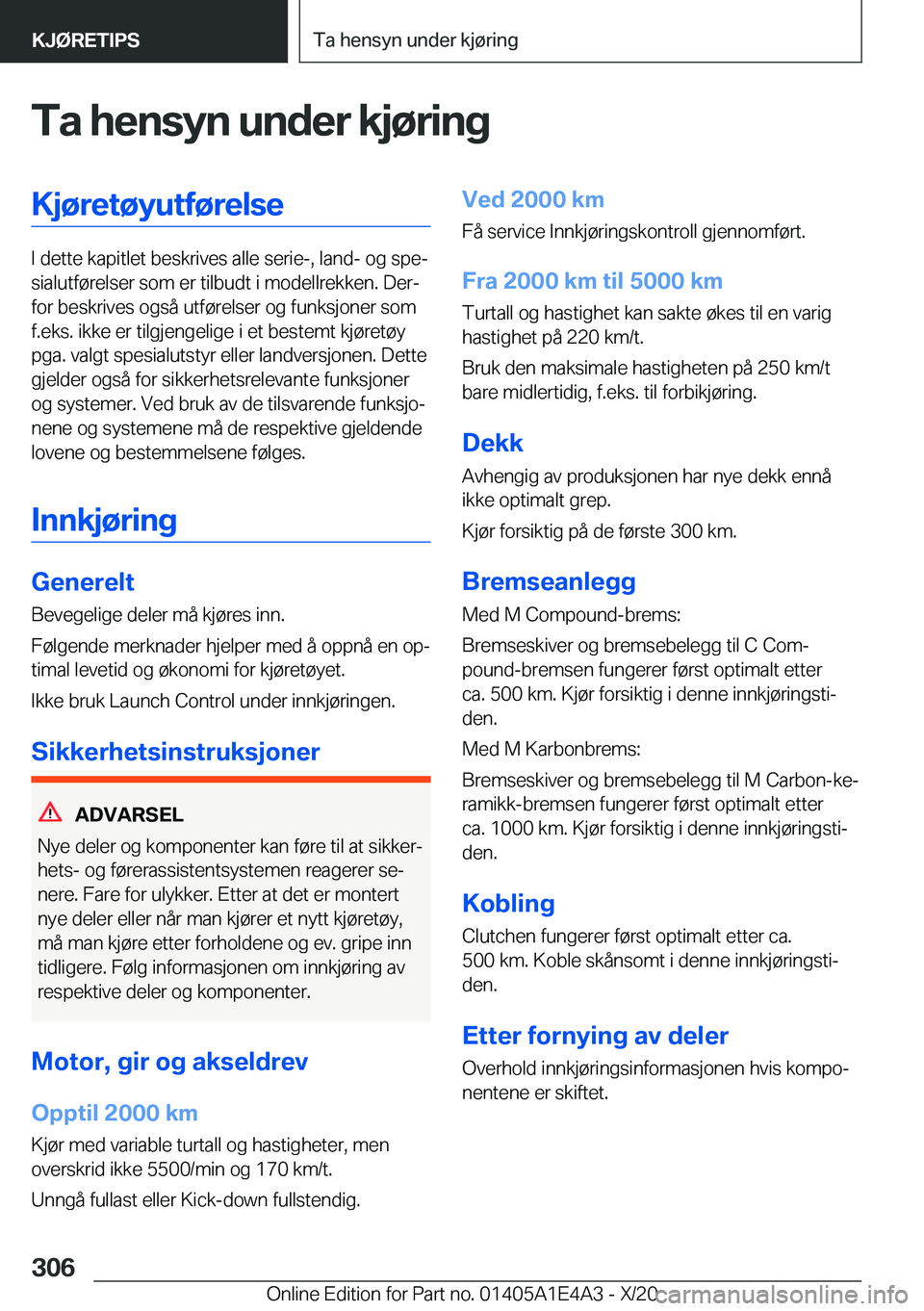 BMW M3 2021  InstruksjonsbØker (in Norwegian) �T�a��h�e�n�s�y�n��u�n�d�e�r��k�j�