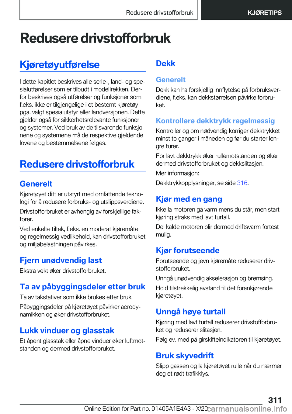 BMW M3 2021  InstruksjonsbØker (in Norwegian) �R�e�d�u�s�e�r�e��d�r�i�v�s�t�o�f�f�o�r�b�r�u�k�K�j�