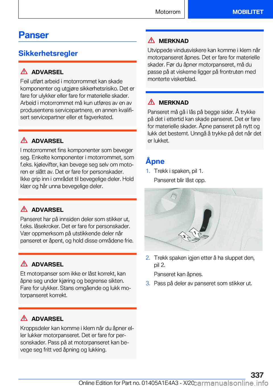 BMW M3 2021  InstruksjonsbØker (in Norwegian) �P�a�n�s�e�r
�S�i�k�k�e�r�h�e�t�s�r�e�g�l�e�r
�A�D�V�A�R�S�E�L
�F�e�i�l��u�t�f�