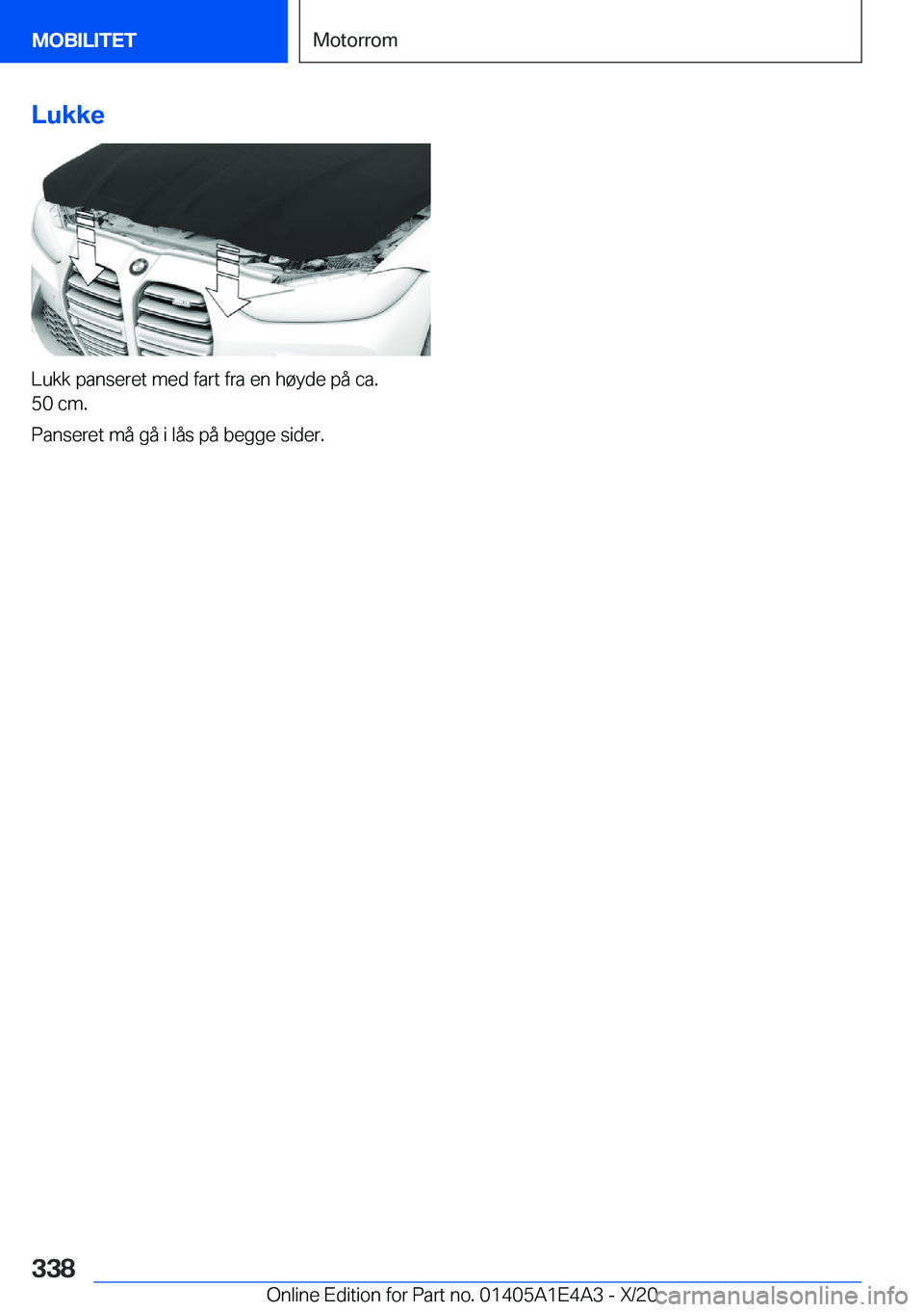 BMW M3 2021  InstruksjonsbØker (in Norwegian) �L�u�k�k�e
�L�u�k�k��p�a�n�s�e�r�e�t��m�e�d��f�a�r�t��f�r�a��e�n��h�