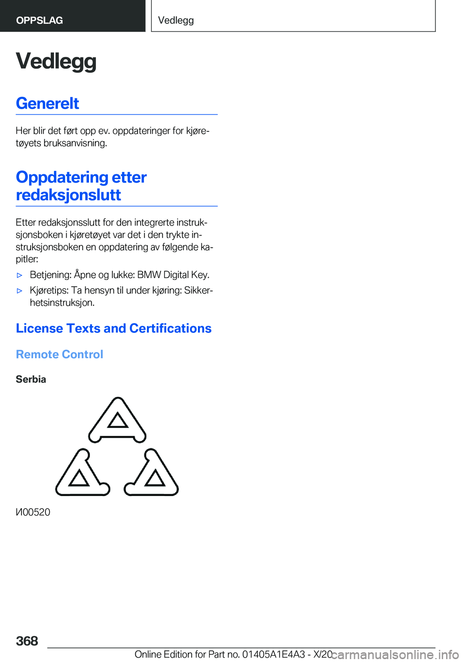 BMW M3 2021  InstruksjonsbØker (in Norwegian) �V�e�d�l�e�g�g�G�e�n�e�r�e�l�t
�H�e�r��b�l�i�r��d�e�t��f�