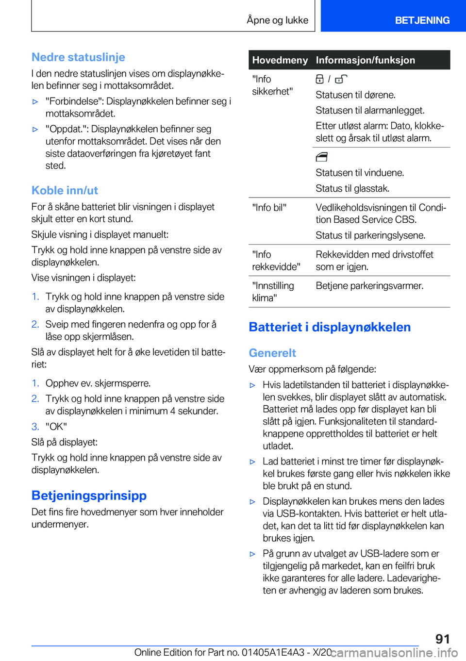 BMW M3 2021  InstruksjonsbØker (in Norwegian) �N�e�d�r�e��s�t�a�t�u�s�l�i�n�j�e�I��d�e�n��n�e�d�r�e��s�t�a�t�u�s�l�i�n�j�e�n��v�i�s�e�s��o�m��d�i�s�p�l�a�y�n�