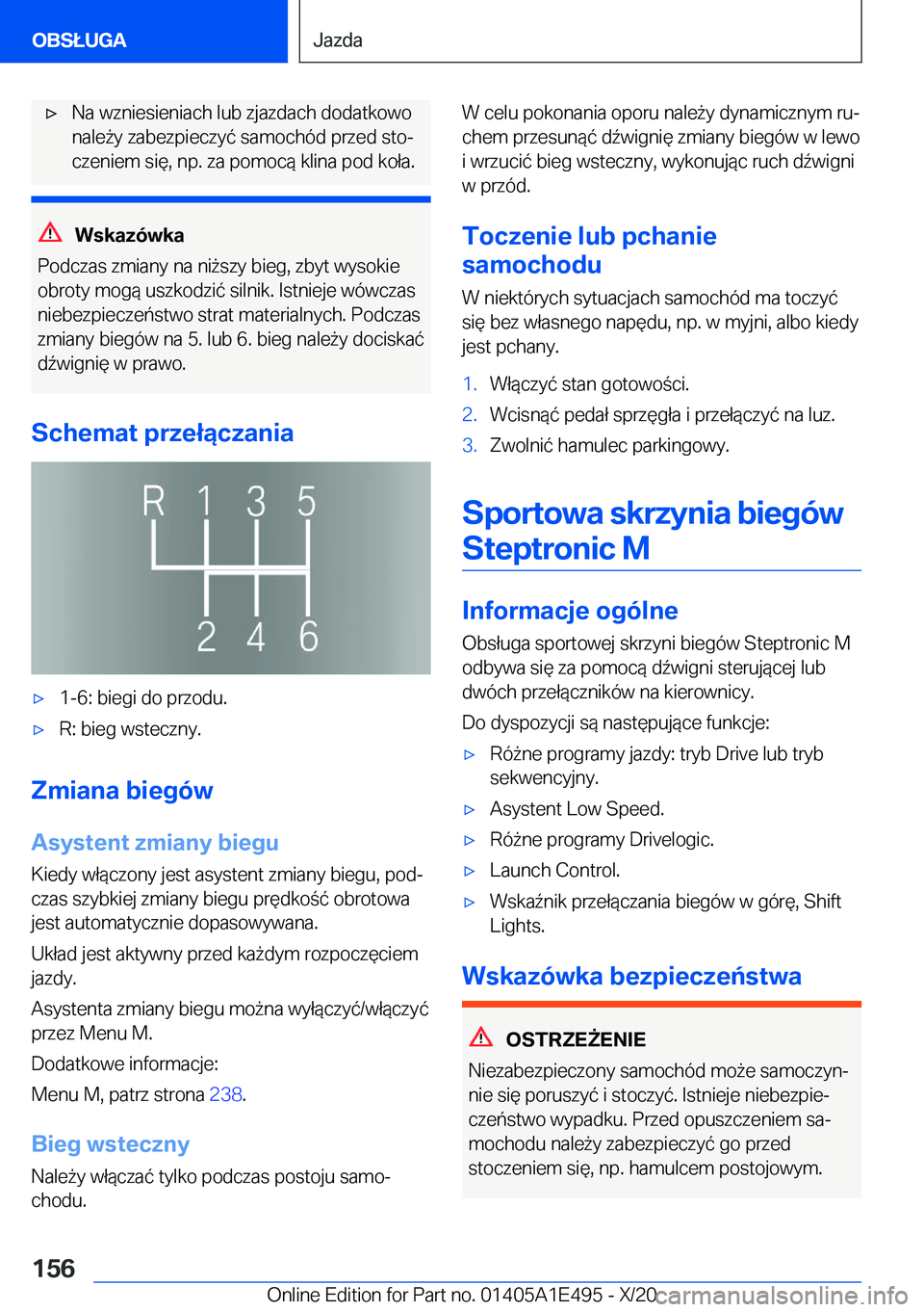 BMW M3 2021  Instrukcja obsługi (in Polish) 'x�N�a��w�z�n�i�e�s�i�e�n�i�a�c�h��l�u�b��z�j�a�z�d�a�c�h��d�o�d�a�t�k�o�w�o
�n�a�l�e9�y��z�a�b�e�z�p�i�e�c�z�y�