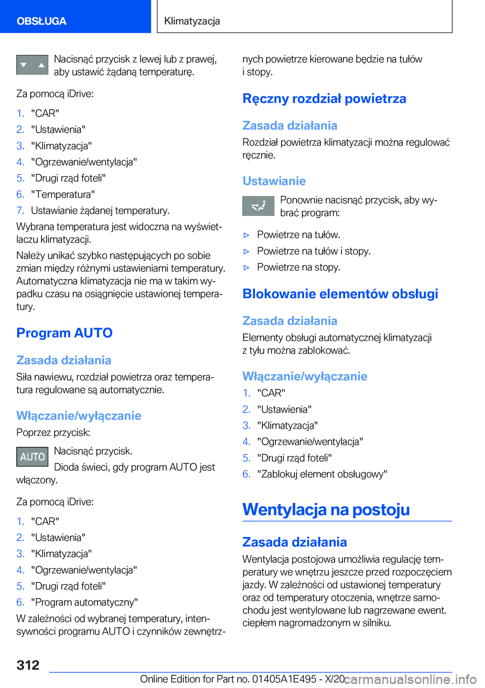 BMW M3 2021  Instrukcja obsługi (in Polish) �N�a�c�i�s�n�