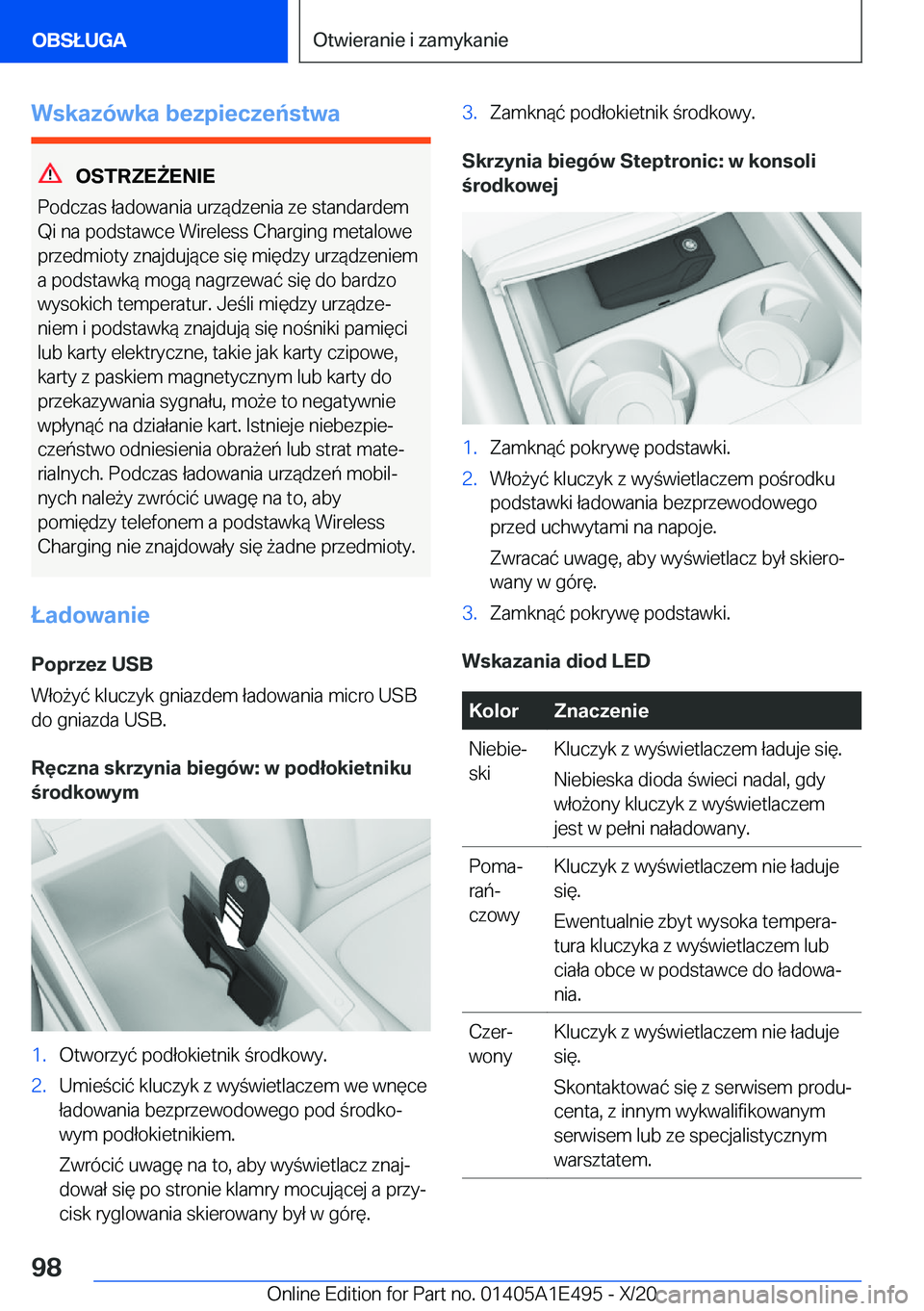 BMW M3 2021  Instrukcja obsługi (in Polish) �W�s�k�a�z�