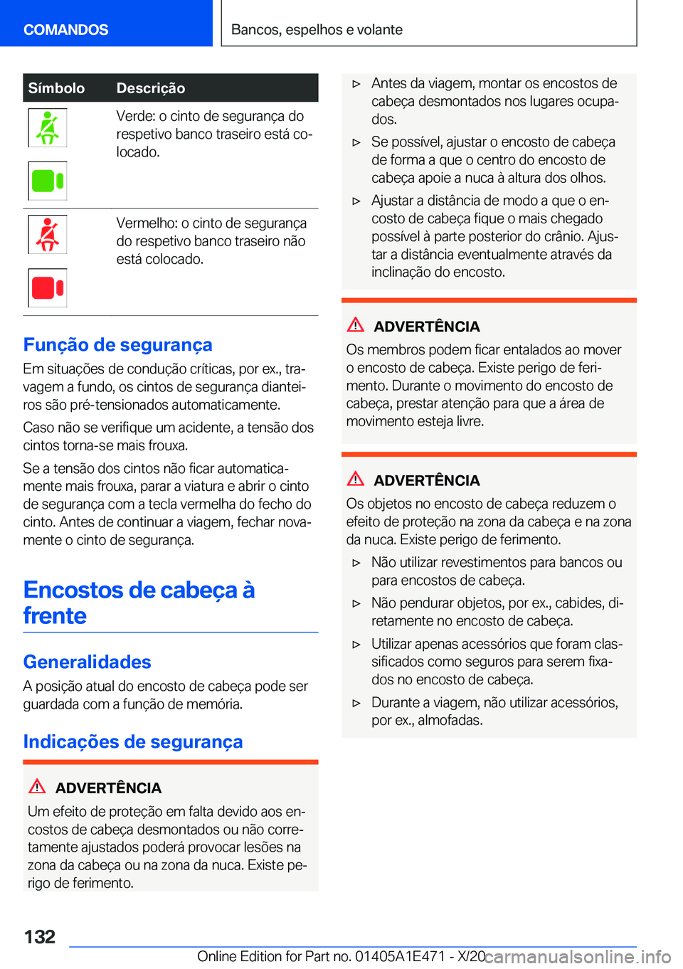 BMW M3 2021  Manual do condutor (in Portuguese) �S�