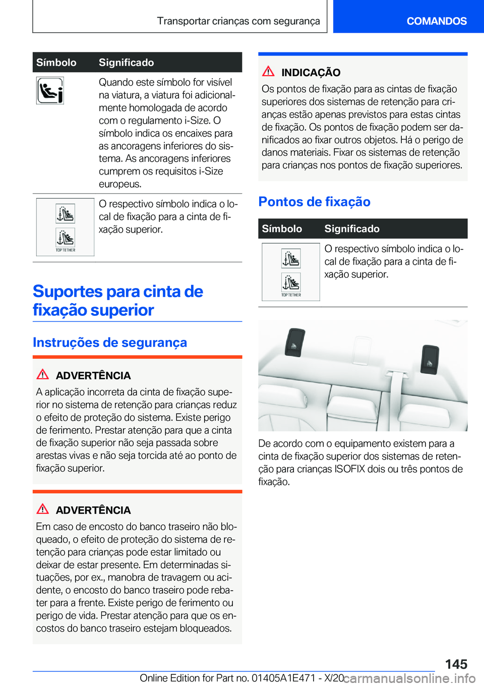 BMW M3 2021  Manual do condutor (in Portuguese) �S�